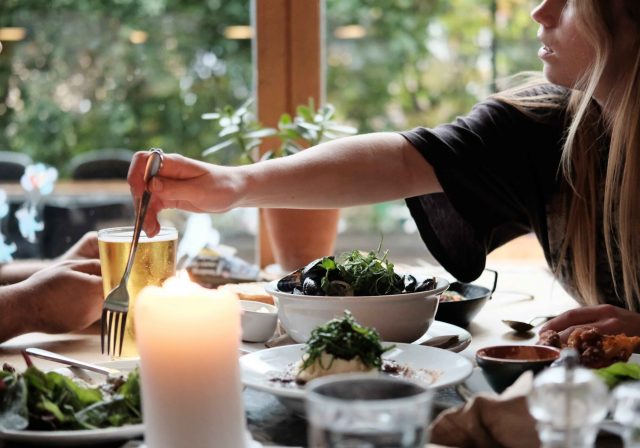 Table of food at The Canteen