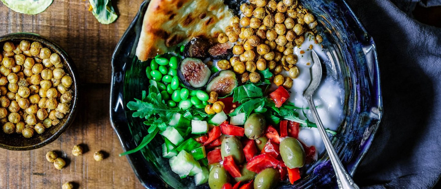 Selection of vegan food