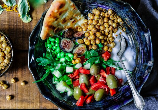 Selection of vegan food