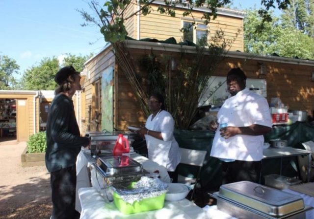Caterers at a food event