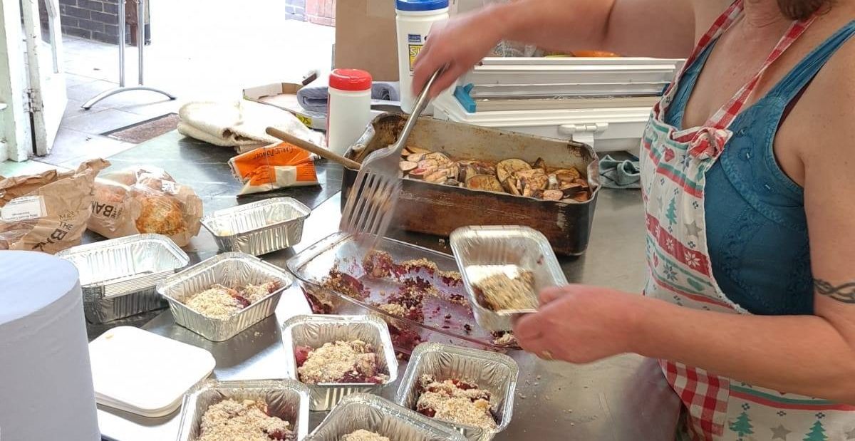 Serving food at Super Supper Club