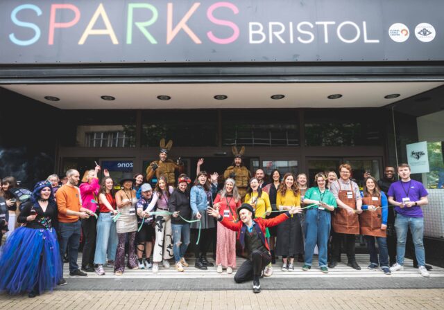 Ribbon cutting ceremony at Sparks opening day. Photo credit: Jon Craig