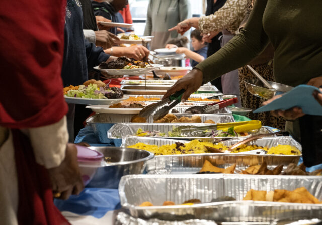 Serving food: photo by Caspar Day