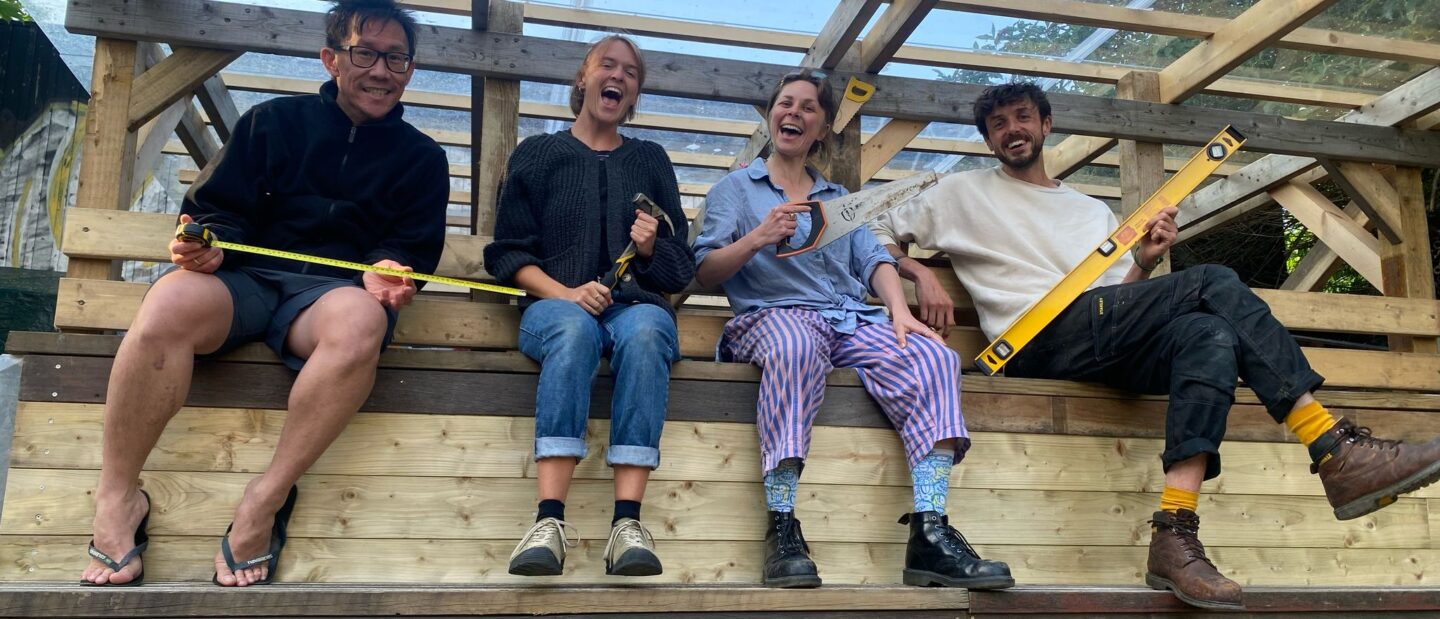 Woodshop of Recycled Delights workers